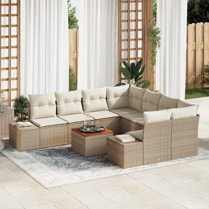 Set de canapele pentru grădină 9 pcs Bej, alb - WALTI WALTI