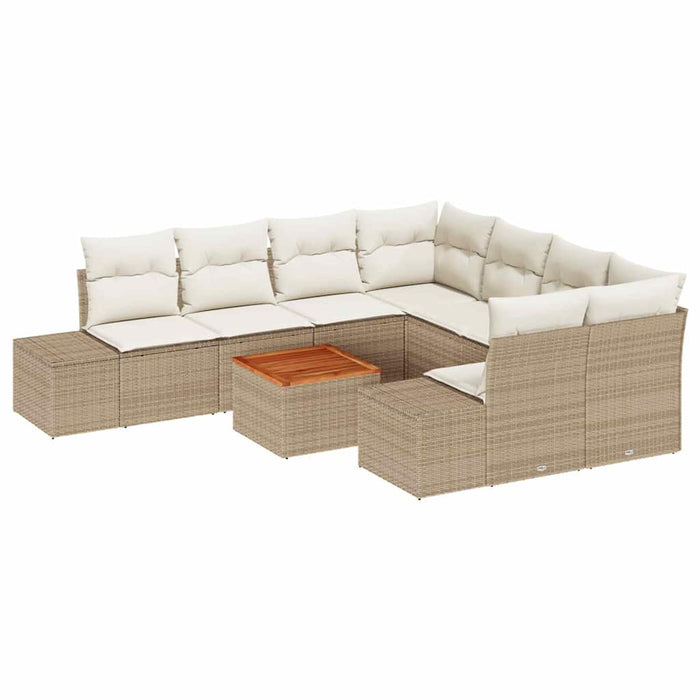 Set de canapele pentru grădină 9 pcs Bej, alb - WALTI WALTI