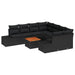 Set de canapele pentru grădină 9 pcs Negru - WALTI WALTI