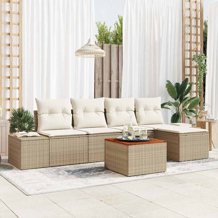 Set de canapele pentru grădină 6 pcs Bej, alb - WALTI WALTI