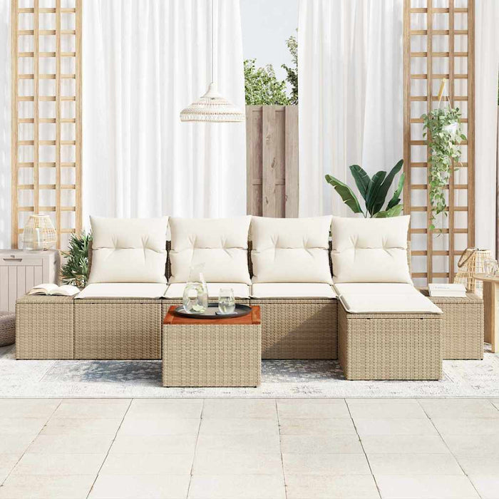 Set de canapele pentru grădină 6 pcs Bej, alb - WALTI WALTI
