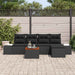 Set de canapele pentru grădină 6 pcs Negru - WALTI WALTI