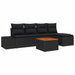 Set de canapele pentru grădină 6 pcs Negru - WALTI WALTI