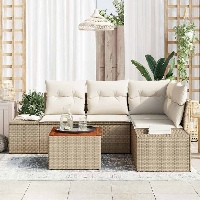 Set de canapele pentru grădină 5 pcs Bej, alb - WALTI WALTI