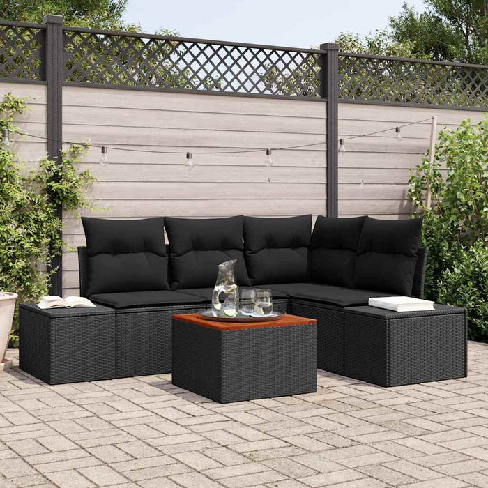 Set de canapele pentru grădină 5 pcs Negru - WALTI WALTI