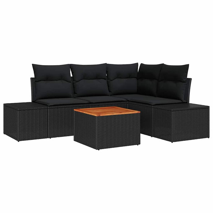 Set de canapele pentru grădină 5 pcs Negru - WALTI WALTI