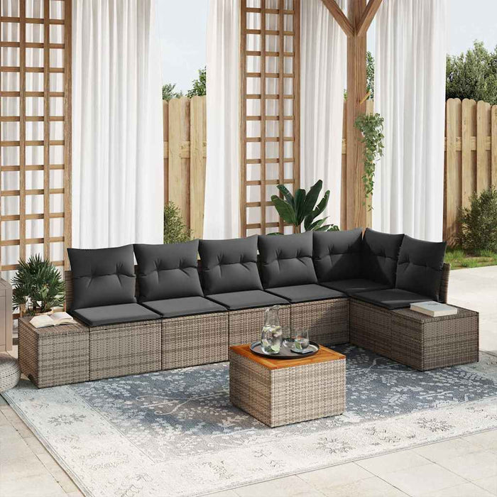 Set de canapele pentru grădină 7 pcs Gri - WALTI WALTI