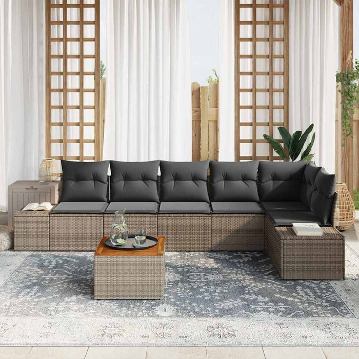 Set de canapele pentru grădină 7 pcs Gri - WALTI WALTI