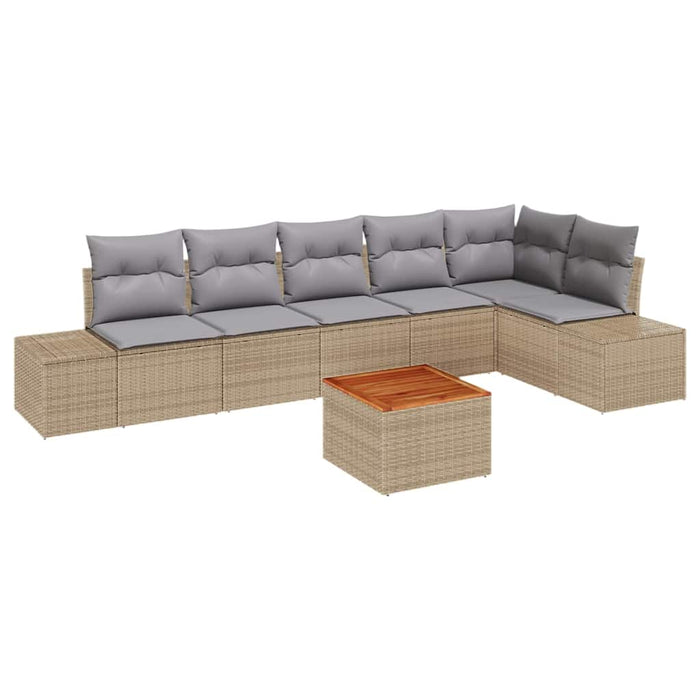 Set de canapele pentru grădină 7 pcs Bej, gri deschis - WALTI WALTI