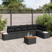 Set de canapele pentru grădină 7 pcs Negru - WALTI WALTI