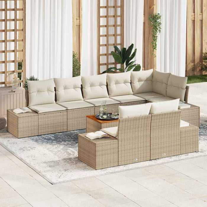 Set de canapele pentru grădină 9 pcs Bej, alb - WALTI WALTI
