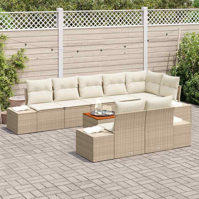 Set de canapele pentru grădină 9 pcs Bej, alb - WALTI WALTI
