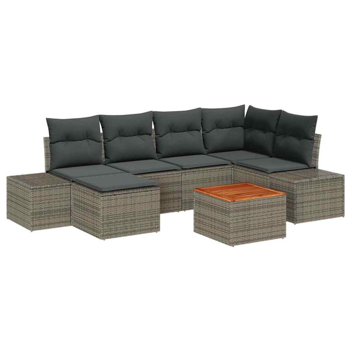 Set de canapele pentru grădină 7 pcs Gri - WALTI WALTI