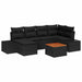 Set de canapele pentru grădină 7 pcs Negru - WALTI WALTI