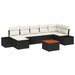 Set de canapele pentru grădină 8 pcs Negru, alb - WALTI WALTI