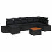 Set de canapele pentru grădină 8 pcs Negru - WALTI WALTI