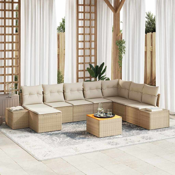 Set de canapele pentru grădină 9 pcs Bej, alb - WALTI WALTI