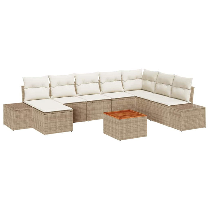 Set de canapele pentru grădină 9 pcs Bej, alb - WALTI WALTI