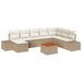 Set de canapele pentru grădină 9 pcs Bej, alb - WALTI WALTI