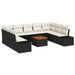 Set de canapele pentru grădină 10 pcs Negru, alb - WALTI WALTI