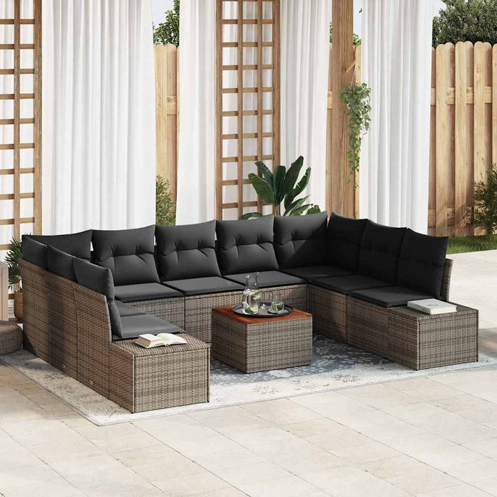 Set de canapele pentru grădină 10 pcs Gri - WALTI WALTI