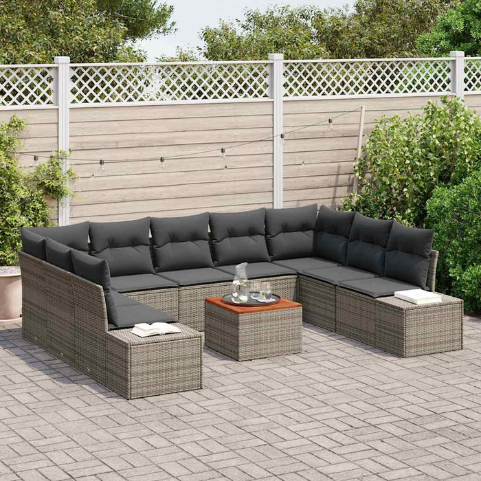Set de canapele pentru grădină 10 pcs Gri - WALTI WALTI