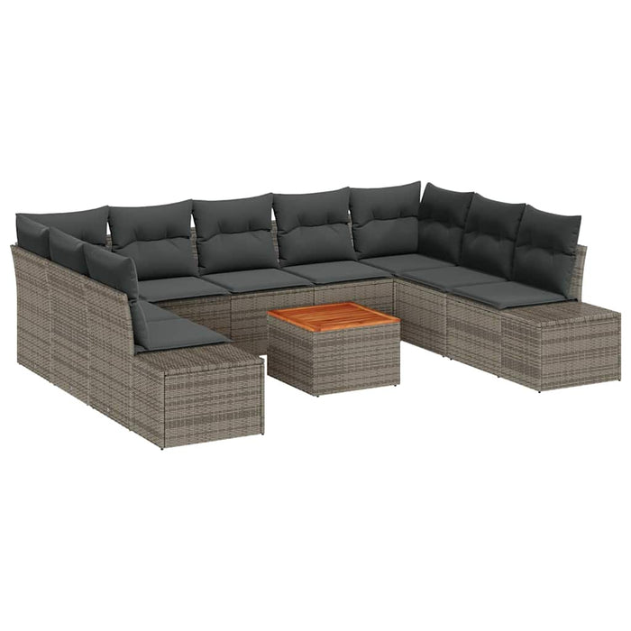 Set de canapele pentru grădină 10 pcs Gri - WALTI WALTI