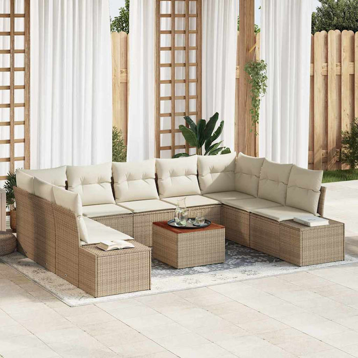 Set de canapele pentru grădină 10 pcs Bej, alb - WALTI WALTI