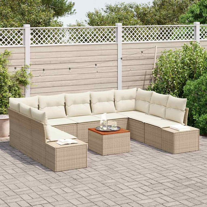 Set de canapele pentru grădină 10 pcs Bej, alb - WALTI WALTI
