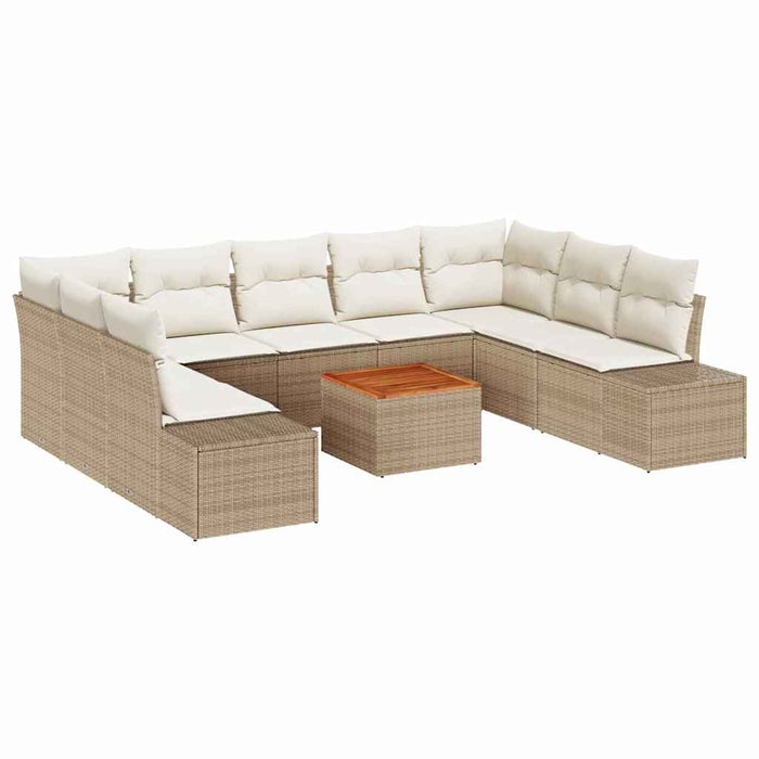 Set de canapele pentru grădină 10 pcs Bej, alb - WALTI WALTI