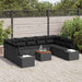 Set de canapele pentru grădină 10 pcs Negru - WALTI WALTI