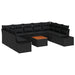Set de canapele pentru grădină 10 pcs Negru - WALTI WALTI