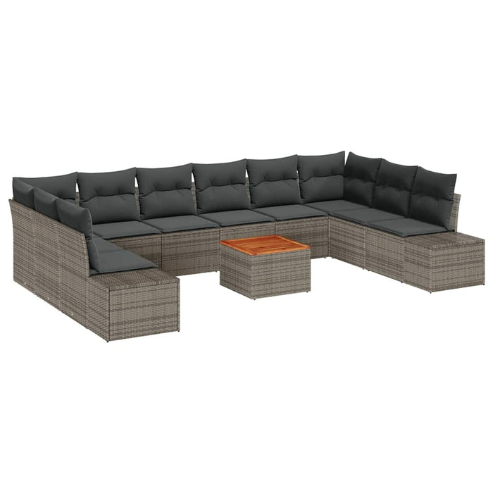 Set de canapele pentru grădină 11 pcs Gri - WALTI WALTI