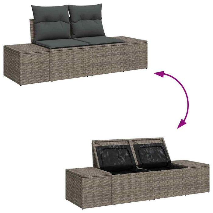 Set de canapele pentru grădină 11 pcs Gri - WALTI WALTI