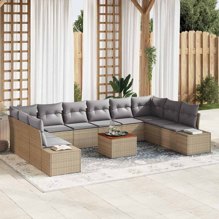 Set de canapele pentru grădină 11 pcs Bej, gri deschis - WALTI WALTI