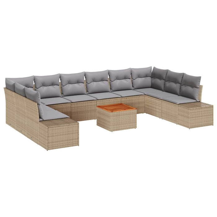 Set de canapele pentru grădină 11 pcs Bej, gri deschis - WALTI WALTI