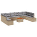 Set de canapele pentru grădină 11 pcs Bej, gri deschis - WALTI WALTI
