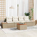 Set de canapele pentru grădină cu pernă 5 pcs Bej Rattan poli - WALTI WALTI