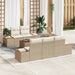 Set de canapele pentru grădină cu pernă 6 pcs Bej Rattan poli - WALTI WALTI