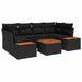 Set de canapele pentru grădină cu pernă 6 pcs Negru Rattan poli - WALTI WALTI