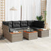 Set de canapele pentru grădină cu pernă 6 pcs Gri Rattan poli - WALTI WALTI