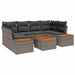 Set de canapele pentru grădină cu pernă 6 pcs Gri Rattan poli - WALTI WALTI