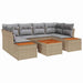 Set de canapele pentru grădină cu pernă 6 pcs Bej Rattan poli - WALTI WALTI