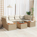 Set de canapele pentru grădină cu pernă 6 pcs Bej Rattan poli - WALTI WALTI