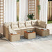 Set de canapele pentru grădină cu pernă 8 pcs Bej Rattan poli - WALTI WALTI