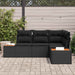 Set de canapele pentru grădină 4 pcs Negru 209 x 154 x 85 cm - WALTI WALTI