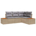 Set de canapele pentru grădină 4 pcs Beige și gri deschis - WALTI WALTI