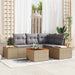 Set de canapele pentru grădină 4 pcs Beige și gri deschis - WALTI WALTI