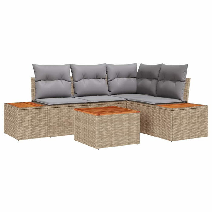 Set de canapele pentru grădină 4 pcs Beige și gri deschis - WALTI WALTI
