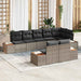 Set de canapele pentru grădină cu pernă 8 pcs Gri Rattan poli - WALTI WALTI
